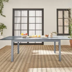 Uitschuifbare aluminium tuintafel voor 8 personen