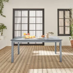 Uitschuifbare aluminium tuintafel voor 8 personen