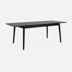 Uitschuifbare eettafel van eikenfineer, 6 tot 8 zitplaatsen, 160-210cm
