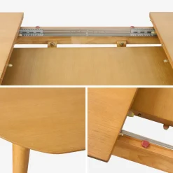 Uitschuifbare eettafel, 6-8 zitplaatsen, 160-210cm