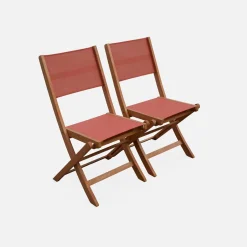 Uitschuifbare houten tuintafel, 6 stoelen
