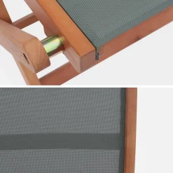 Uitschuifbare houten tuintafel, 6 stoelen