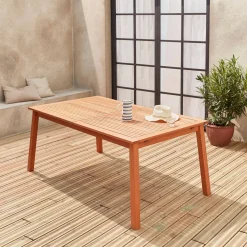 Uitschuifbare houten tuintafel 180-240cm
