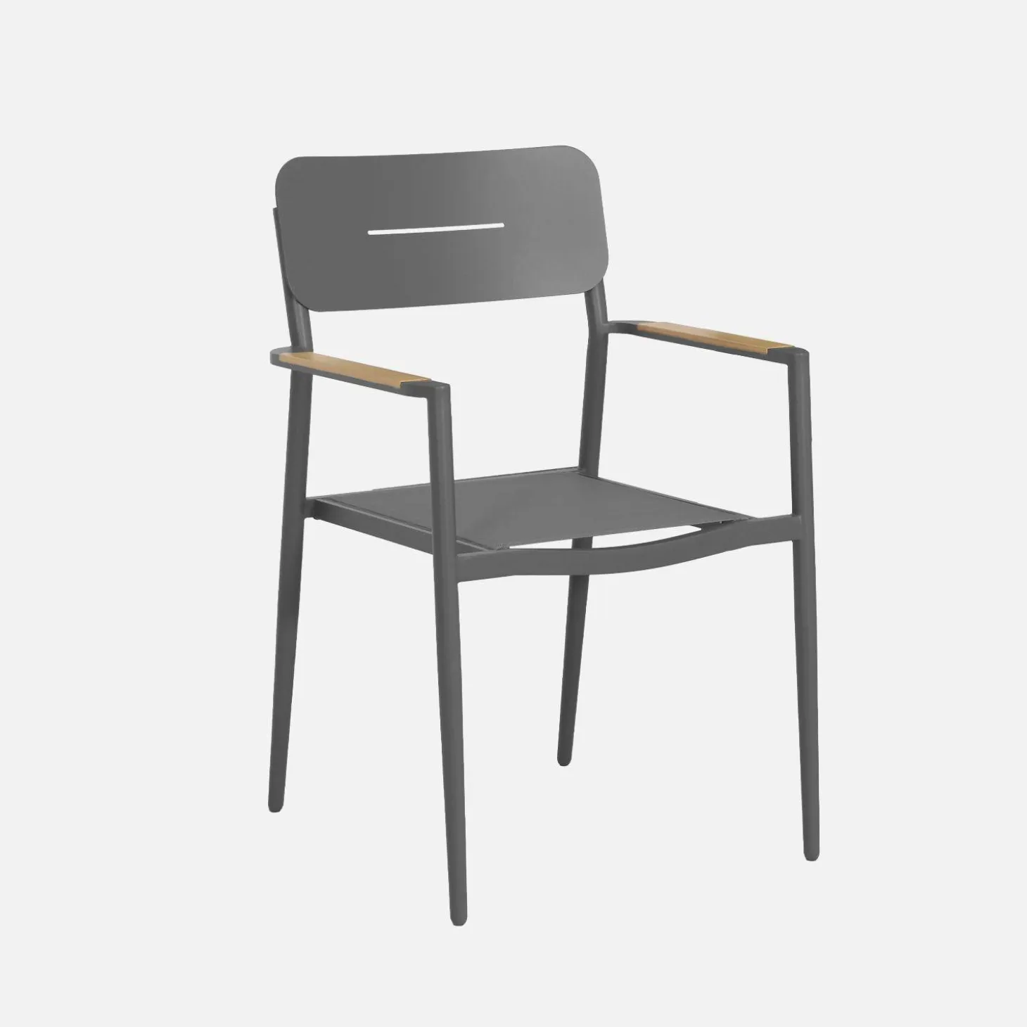 Uitschuifbare ovale tuintafel van aluminium en 6 stoelen