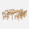 Uitschuifbare tuintafel acacia hout met 8 stoelen