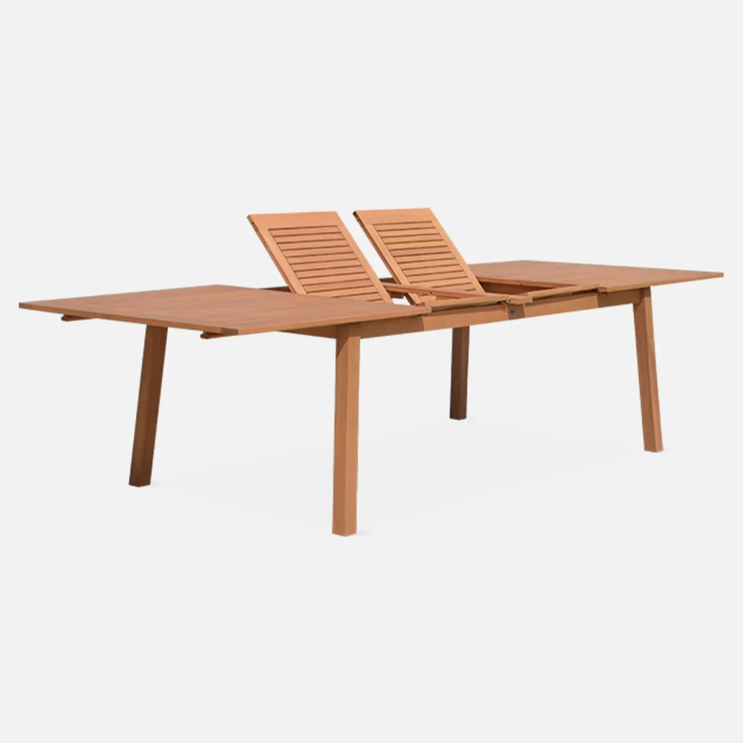 Uitschuifbare tuintafel eucalyptus hout