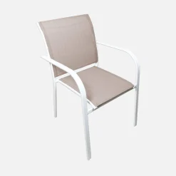 Uitschuifbare tuintafel met 10 stoelen aluminium