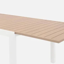 Uitschuifbare tuintafel met 10 stoelen aluminium