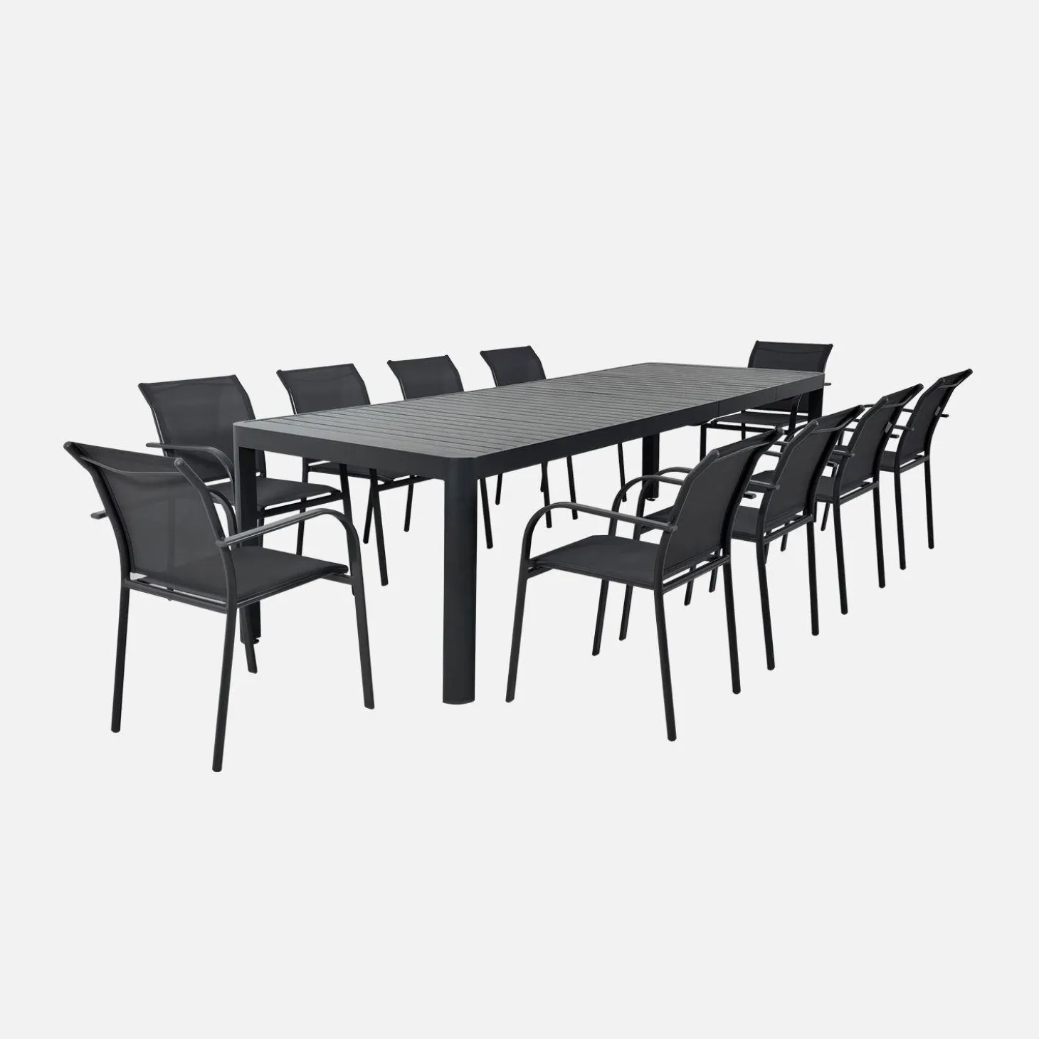 Uitschuifbare tuintafel 6-10 plaatsen aluminium