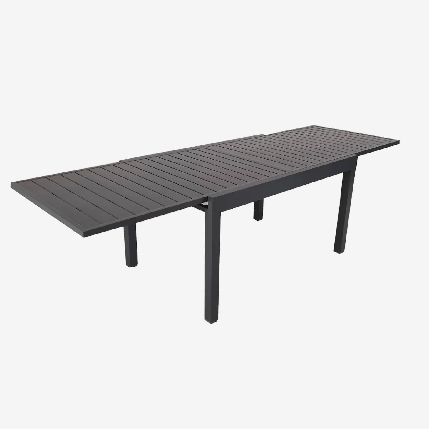 Uitschuifbare tuintafel 8 plaatsen aluminium