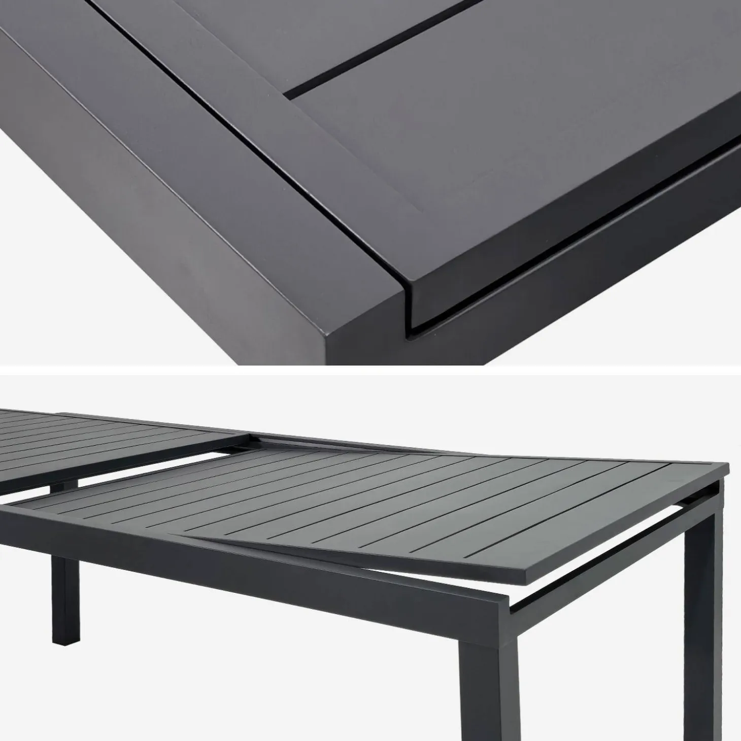 Uitschuifbare tuintafel 10-12 plaatsen aluminium