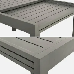 Uitschuifbare tuintafel 8 plaatsen aluminium