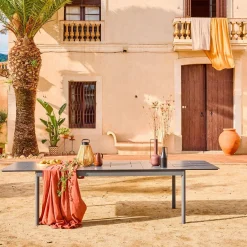 Uitschuifbare tuintafel van aluminium, 8 personen