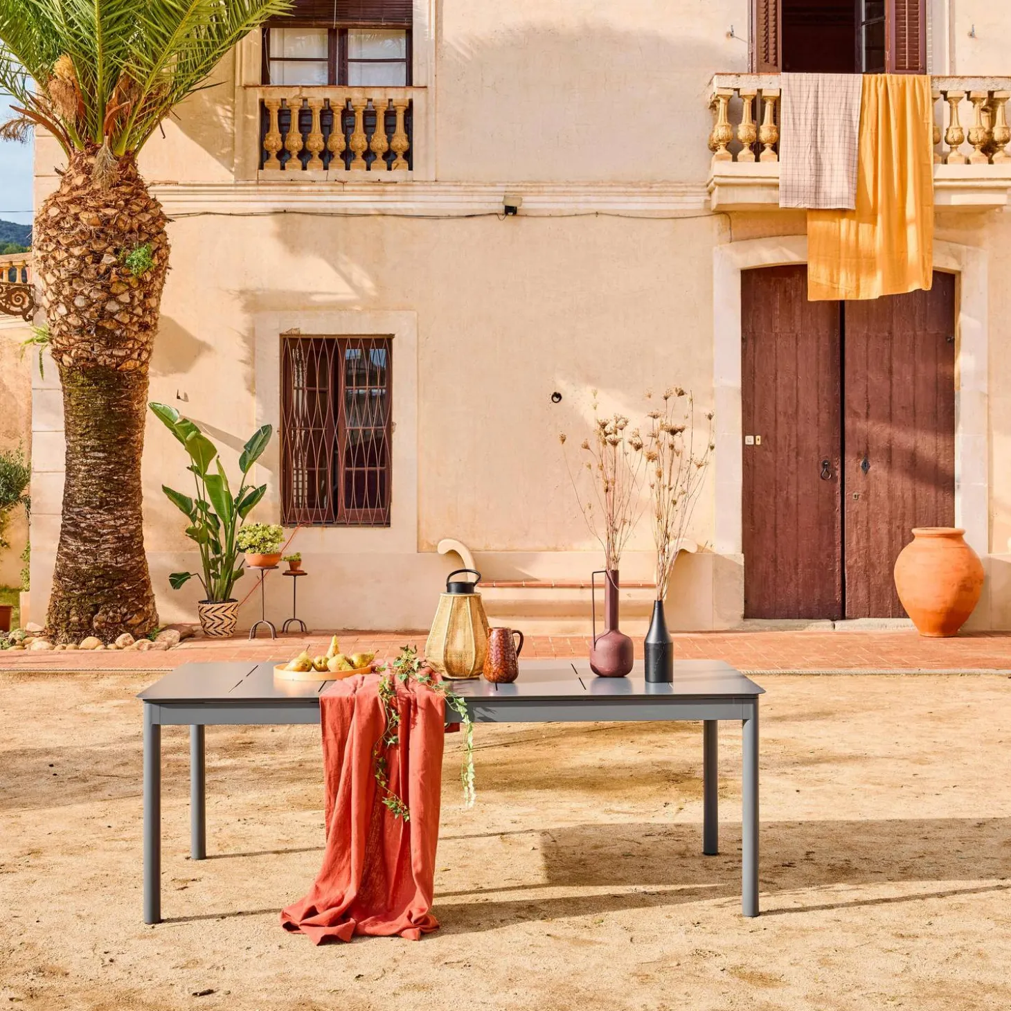 Uitschuifbare tuintafel van aluminium, 8 personen