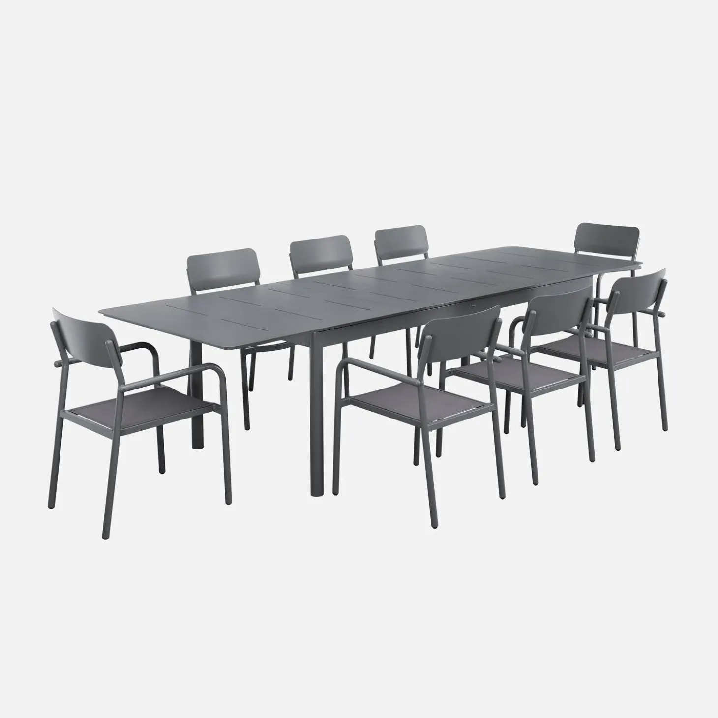 Uitschuifbare tuintafel van aluminium, 8 personen