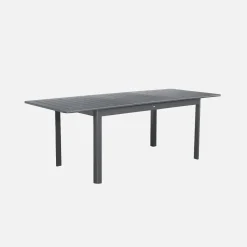 Uitschuifbare tuintafel van aluminium, 8 plaatsen