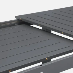 Uitschuifbare tuintafel van aluminium, 8 plaatsen
