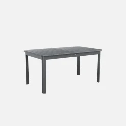 Uitschuifbare tuintafel van aluminium, 8 plaatsen