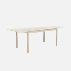 Uitschuifbare tuintafel van aluminium, 6 plaatsen