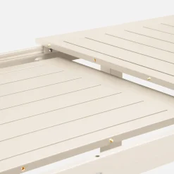 Uitschuifbare tuintafel van aluminium, 6 plaatsen