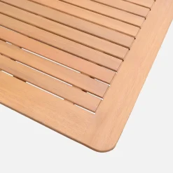 Uitschuifbare tuintafel van hout met 8 stoelen