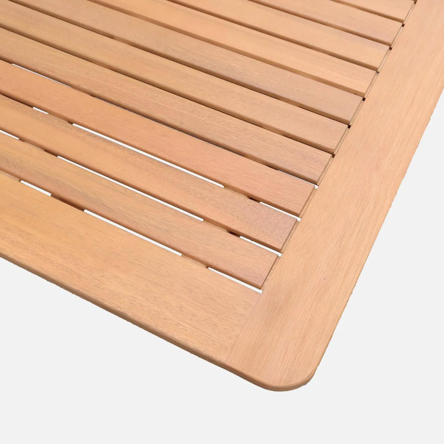 Uitschuifbare tuintafel van hout + 6 stoelen