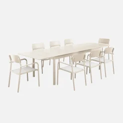 Uitschuifbare tuintafel van aluminium, 8 personen
