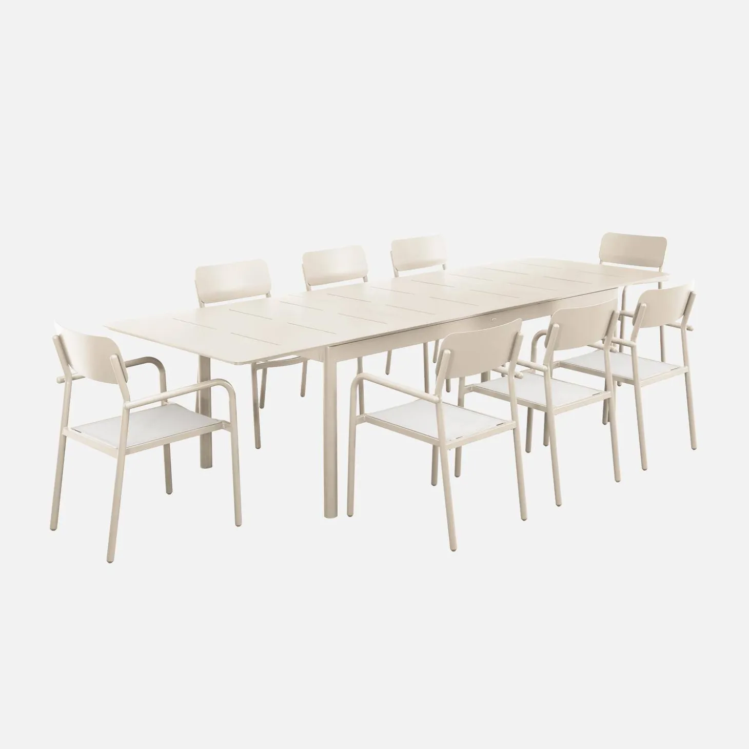Uitschuifbare tuintafel van aluminium, 8 personen