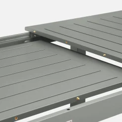 Uitschuifbare tuintafel van aluminium, 6 plaatsen