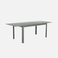 Uitschuifbare tuintafel van aluminium, 6 plaatsen