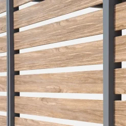 Vaste houtlook lamellenwand 130cm voor Triomphe pergola
