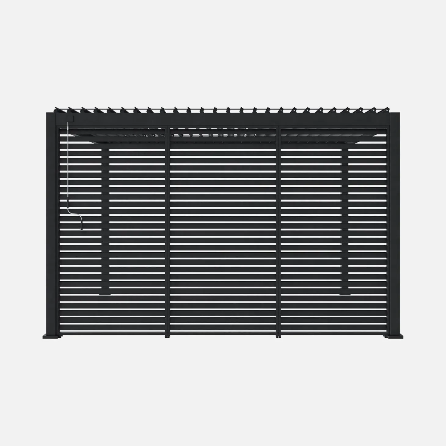 Vaste lamellenwand 130cm voor Triomphe pergola