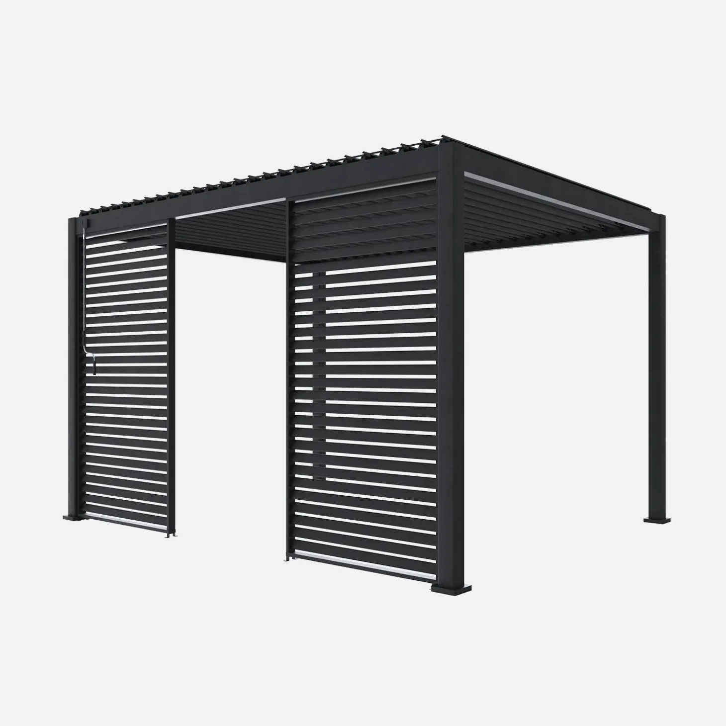 Vaste lamellenwand 130cm voor Triomphe pergola