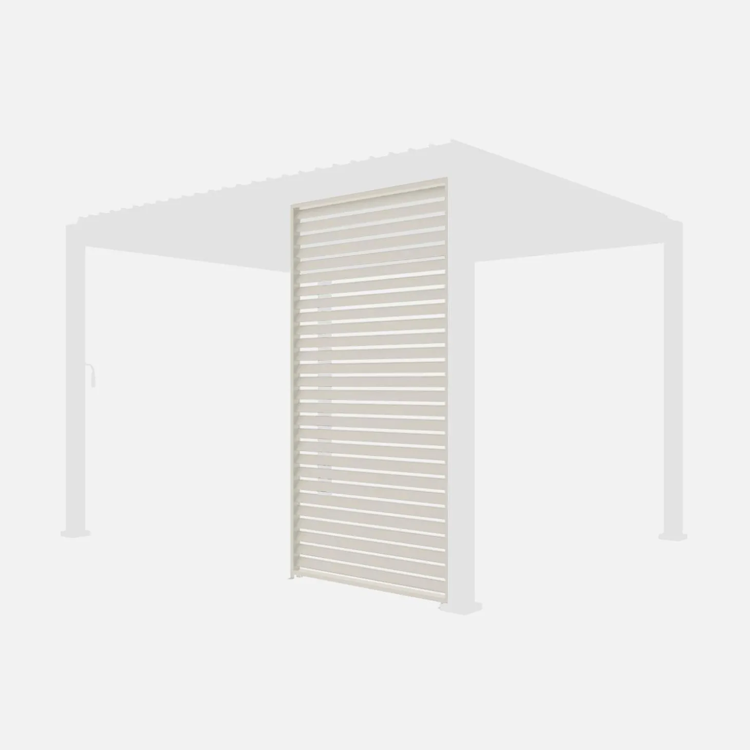 Vaste lamellenwand 130cm voor Triomphe pergola