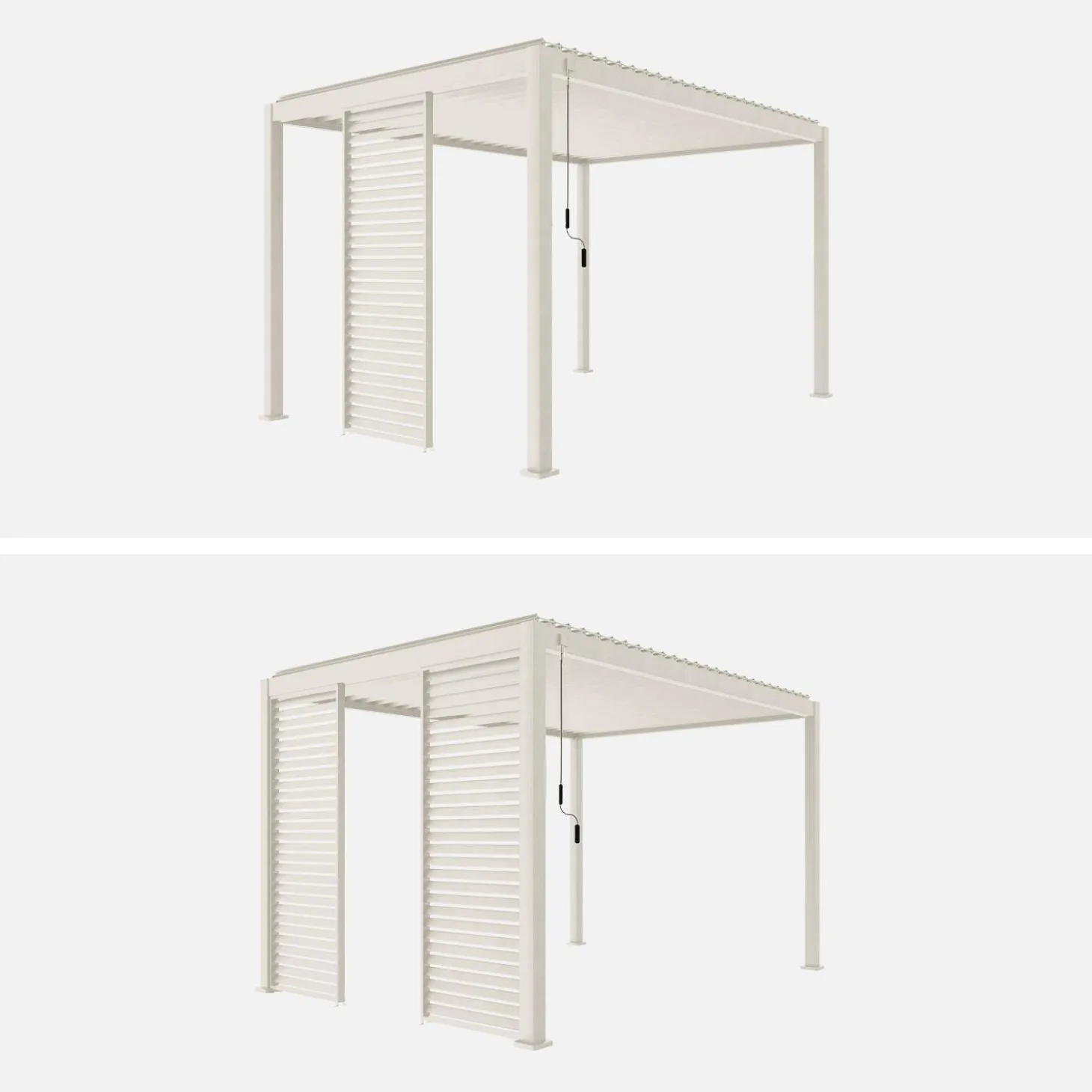 Vaste lamellenwand 100cm voor Triomphe pergola