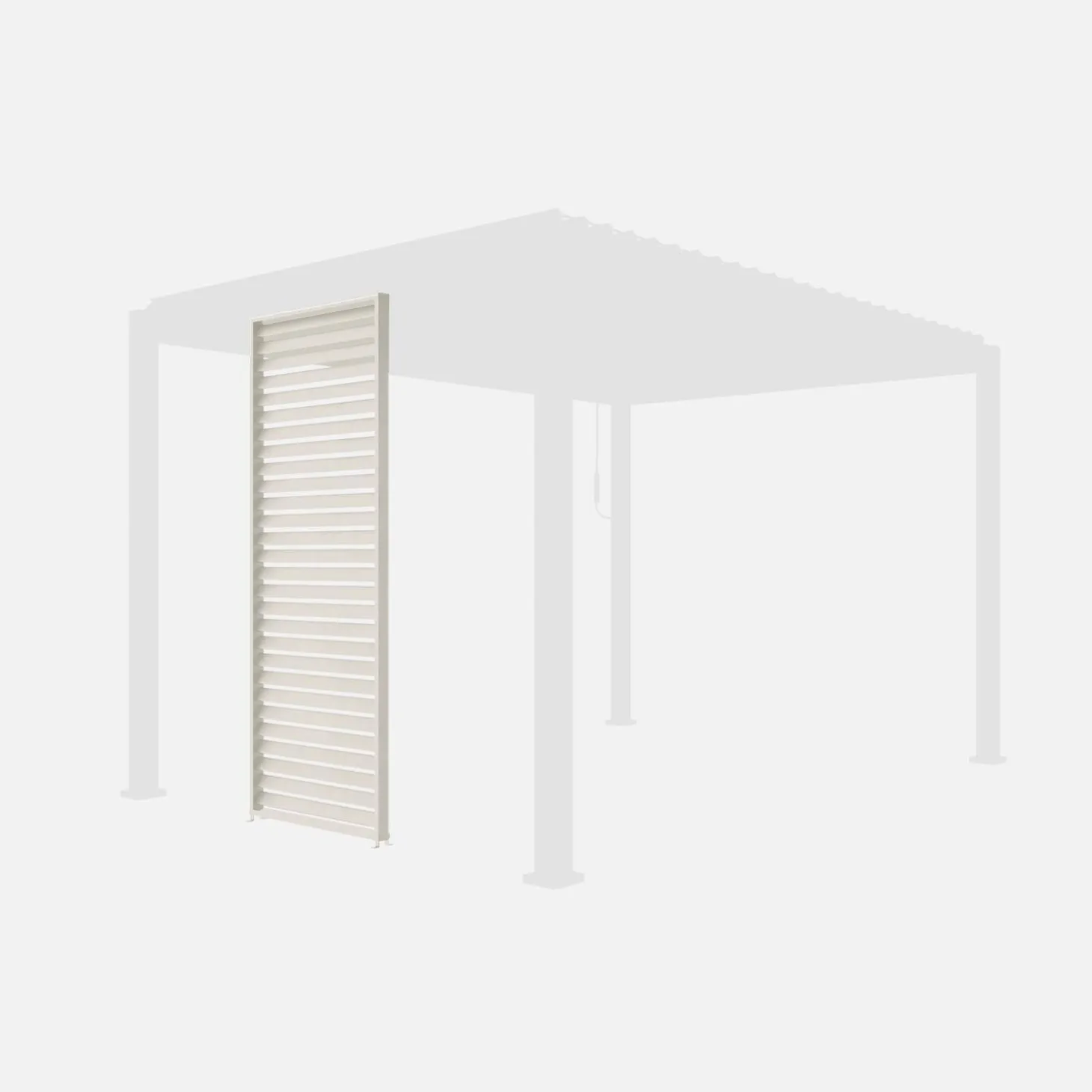 Vaste lamellenwand 100cm voor Triomphe pergola