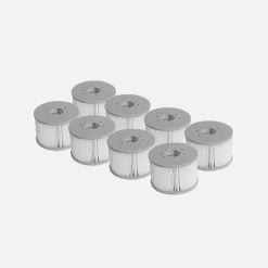 Vaste spa 6 plaatsen, 160cm vierkant, hydromassage met 4 kussens, 8 filters en afdekzeil
