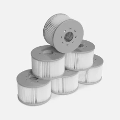 Vaste spa 6 plaatsen, 160cm vierkant, hydromassage met 4 kussens, 8 filters en afdekzeil