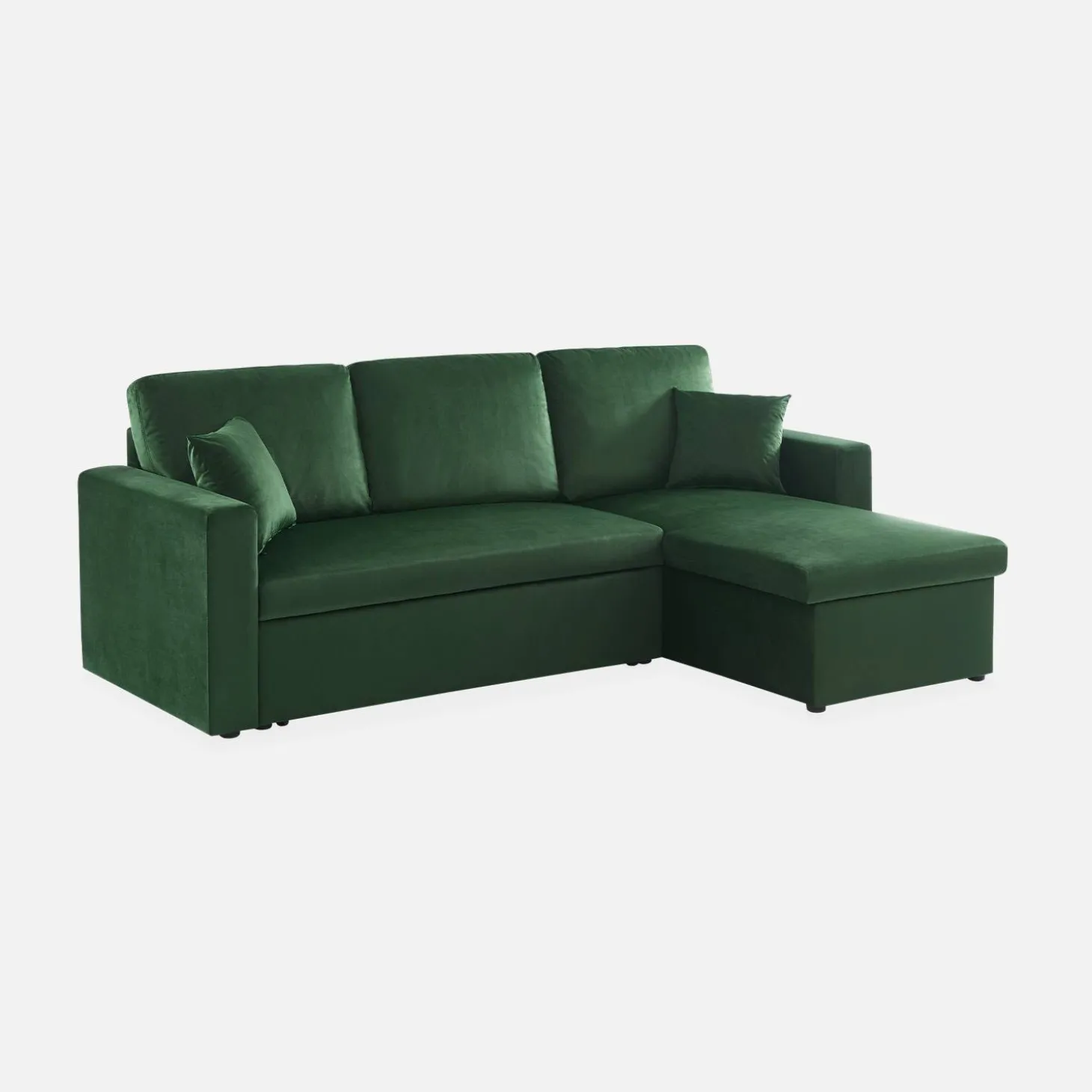 Velours driezits slaapbank