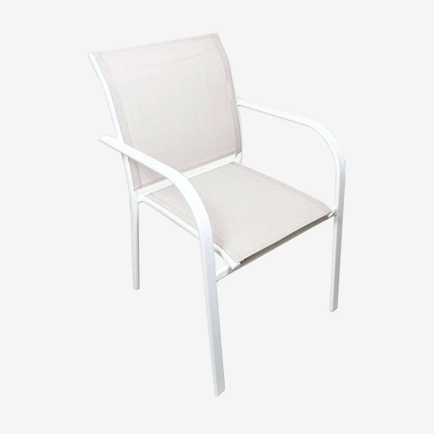 Verlengbare tuintafel met 8 stoelen van aluminium en textileen