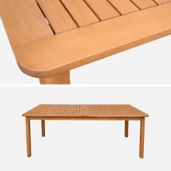 Verlengbare tuintafel voor 6-12 personen van eucalyptushout