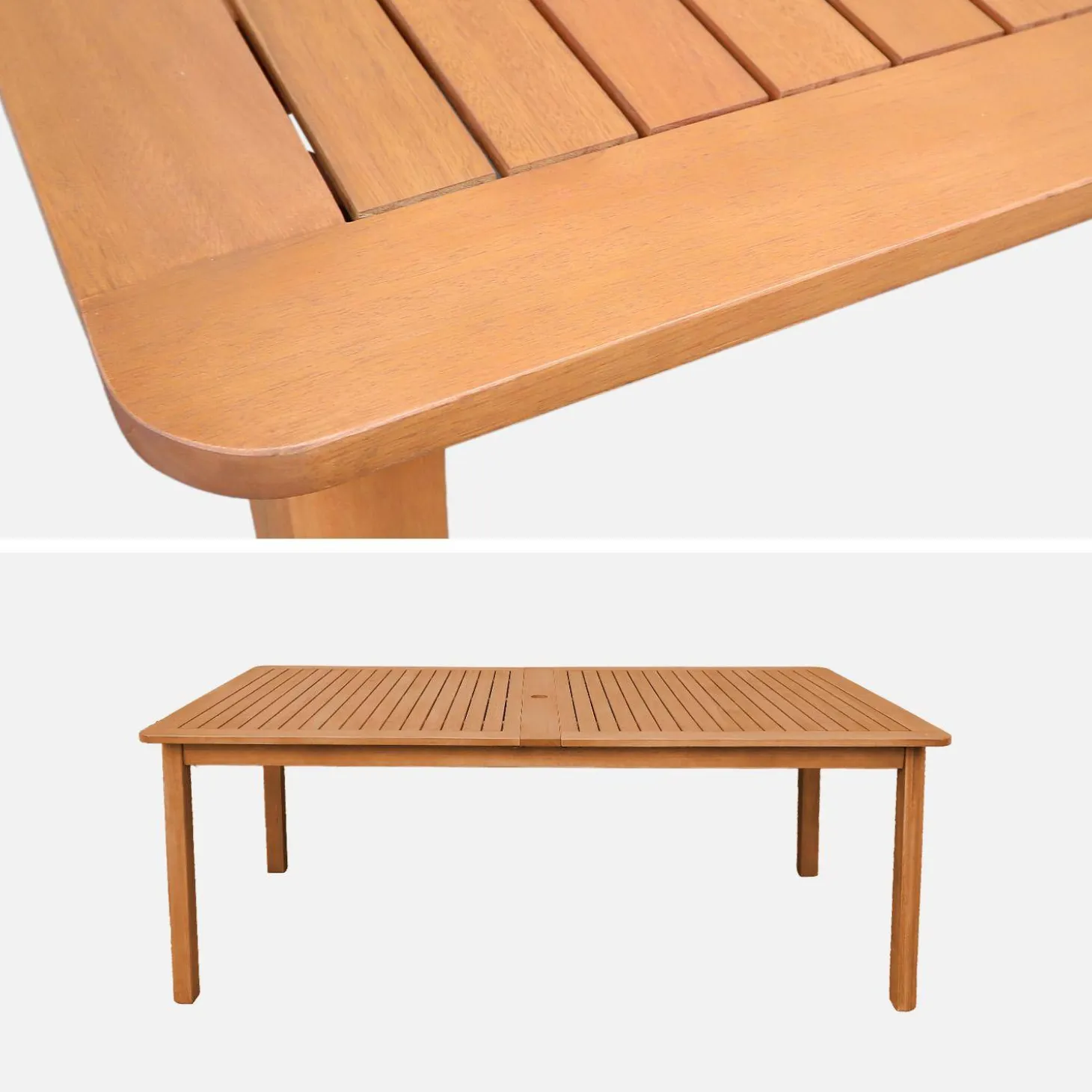 Verlengbare tuintafel voor 6-12 personen van eucalyptushout