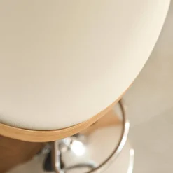 Verstelbare barkruk, houtdecor en kunstleer (set van 2)