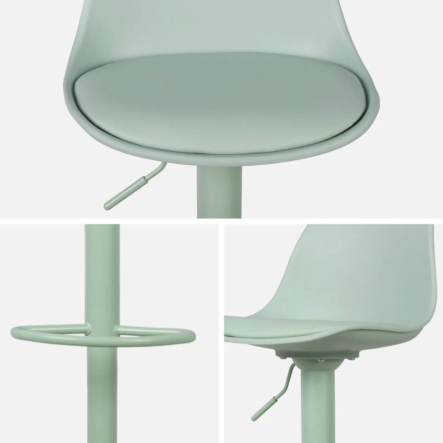 Verstelbare barkrukken 61,5/83,5cm kunstleer (set van 2)