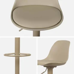 Verstelbare barkrukken 61,5/83,5cm kunstleer (set van 2)