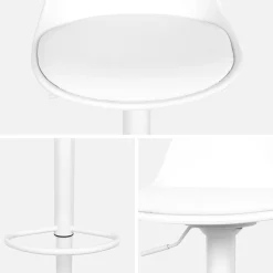 Verstelbare barkrukken 61,5/83,5cm kunstleer (set van 2)
