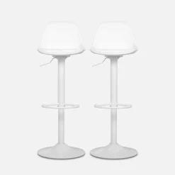 Verstelbare barkrukken 61,5/83,5cm kunstleer (set van 2)