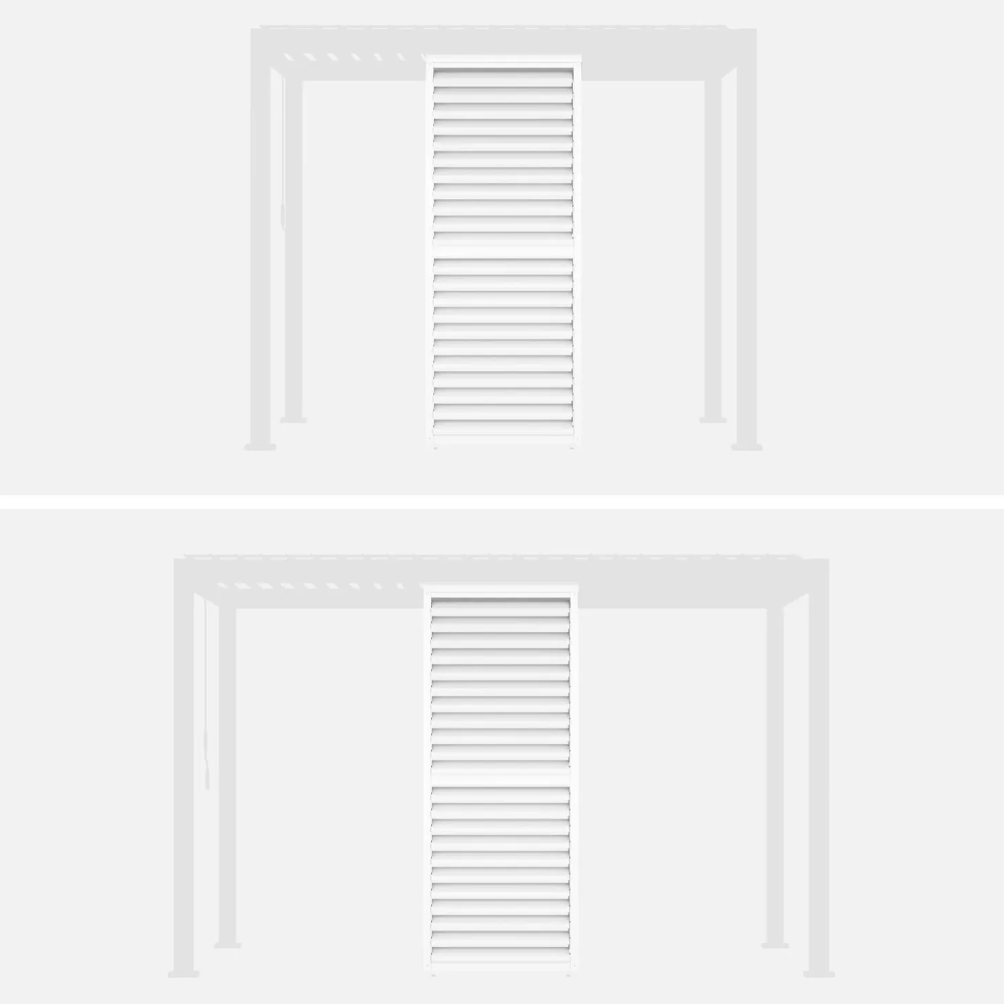 Verstelbare lamellenwand 100cm voor Triomphe pergola