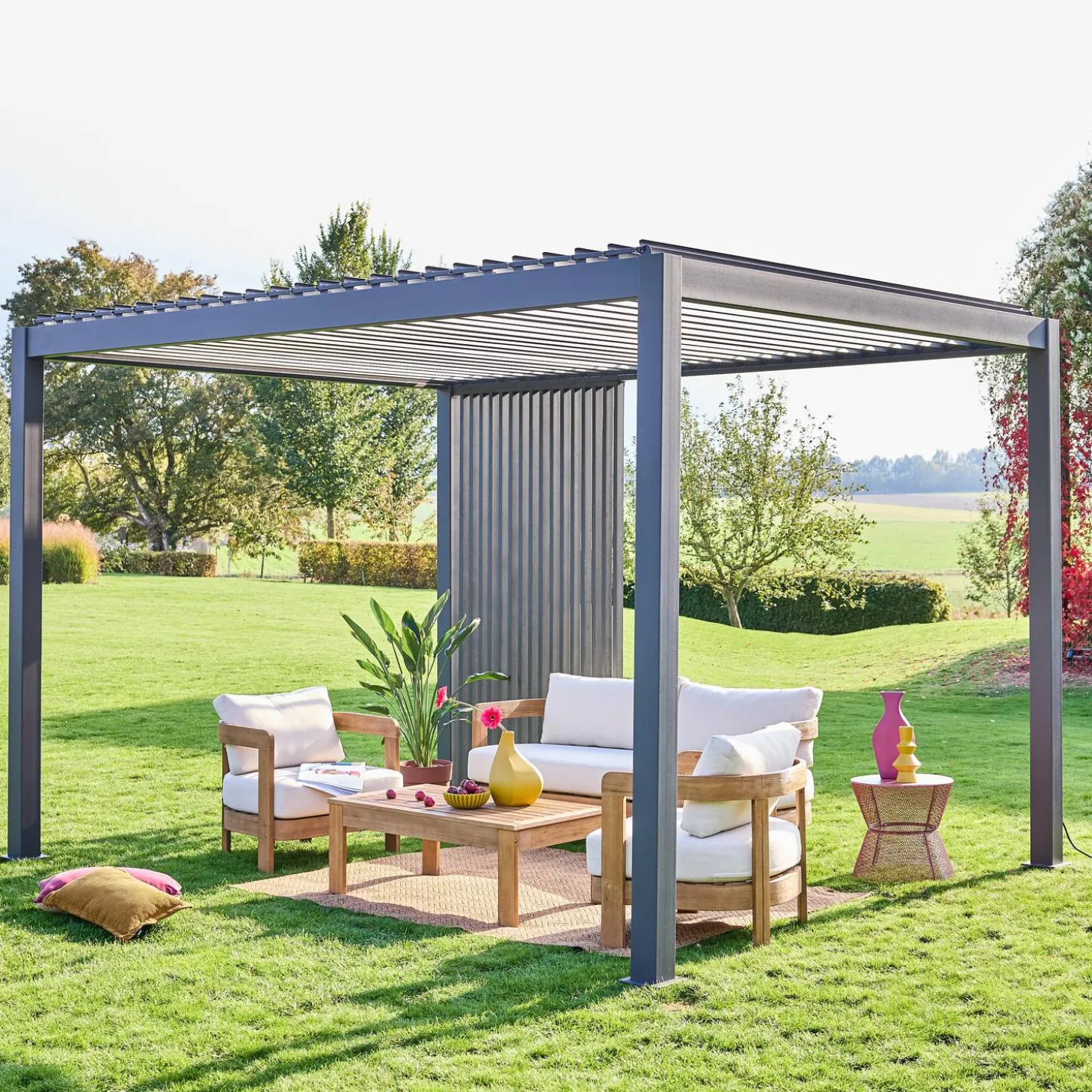 Verticale lamellenwand 100cm voor Triomphe pergola