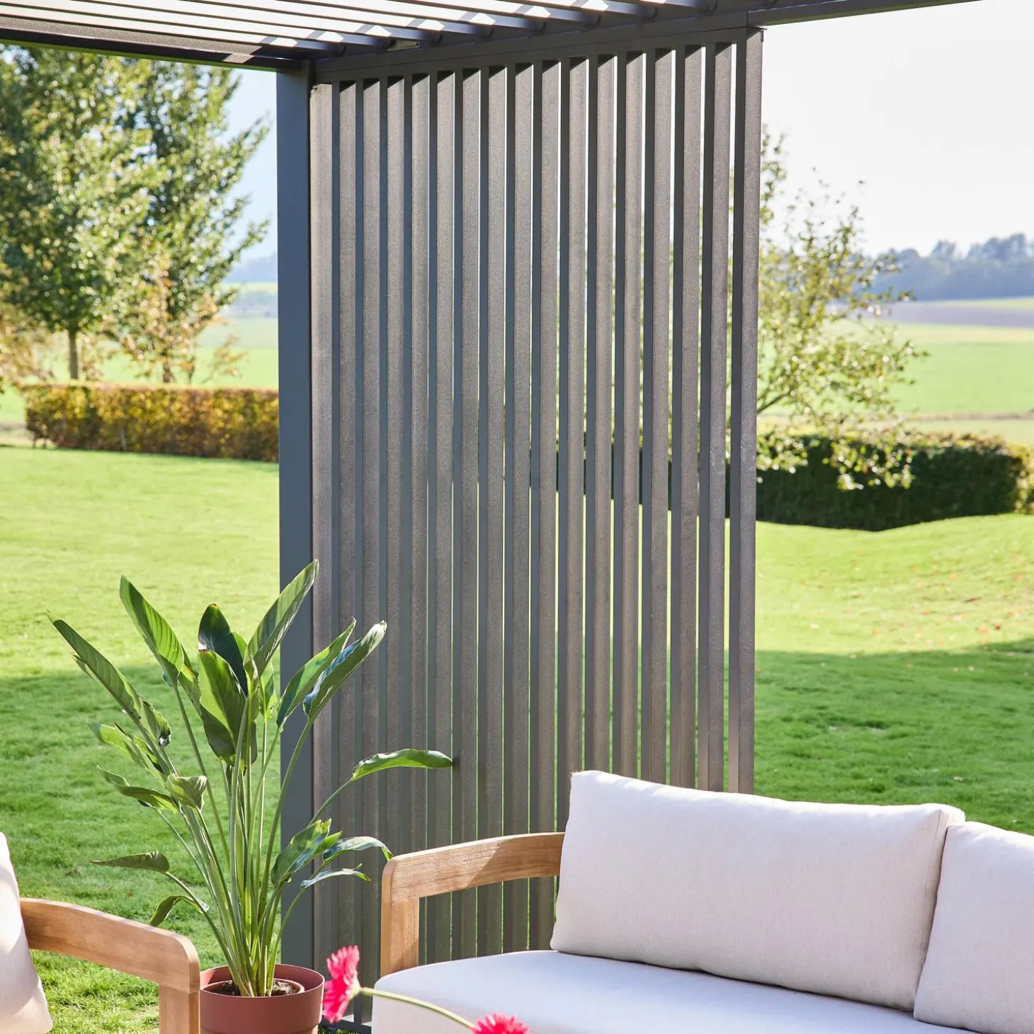 Verticale lamellenwand 100cm voor Triomphe pergola